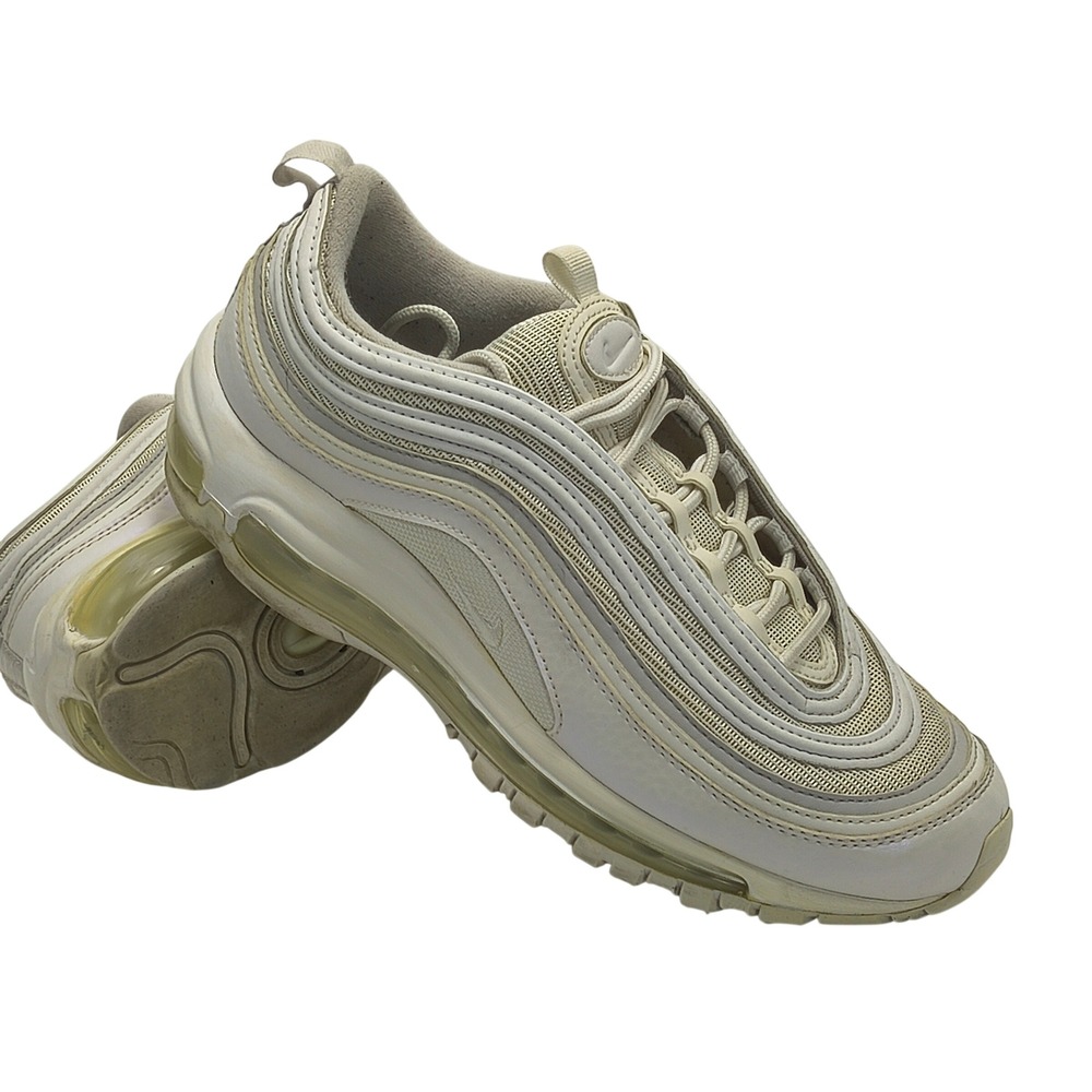 Nike‎ Air Max 97 White Vast Grey Womens Sneakers 921523-100 Size 7Y 8.5W